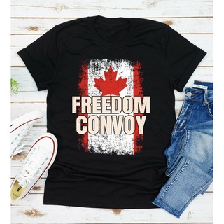 เสื้อวันพีช - Gildan เสื้อผู้ชายคลาสสิก Freedom Convoy 2022 เสื้อยืดสนับสนุนคนขับรถบรรทุกธงแคนาดาแค