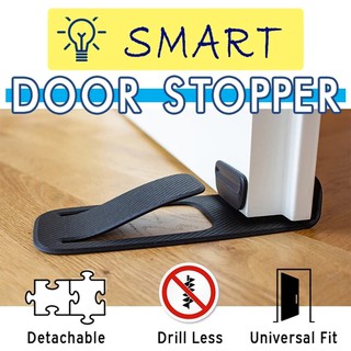 Hot Innovative Door Stopper Spring-Loaded Door Cap Holds Your Door Open How it