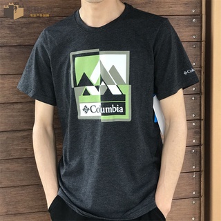 เสื้อยืดแขนสั้นลําลอง ผ้าฝ้าย พิมพ์ลาย Columbia สไตล์เรโทร สําหรับผู้ชาย S-5XL