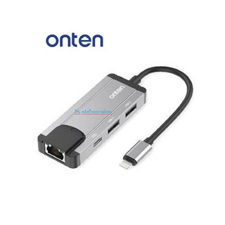 Onten L/G OTG+USB+LAN-Network Adapter (os) Onten รุ่น OTN-75002 (สีดำ)