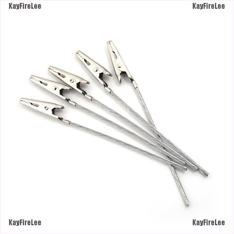 Kayfirelee อุปกรณ์คลิปหนีบโลหะ ลายหนังจระเข้ 10 ชิ้น