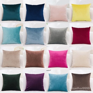 【บลูไดมอนด์】40x40 Luxury Velvet Cushion Cover Pillow Cover Pillowcase Green Yellow Pink Blue Pillowslip Home Decorative