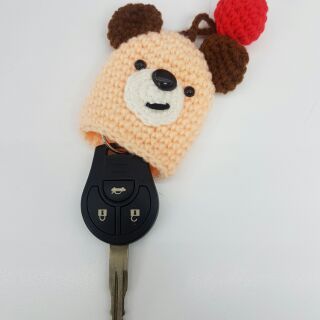 Keycover ที่หุ้มกุญแจหมีถักไหมพรม