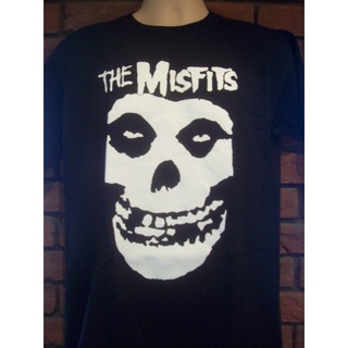 ราคาระเบิดเสื้อยืด ผ้าฝ้าย พิมพ์ลาย S THE MISFITS PUNK HORROR PSCHOBILLY SKULL สําหรับผู้ชาย DGDS82828S-3XL