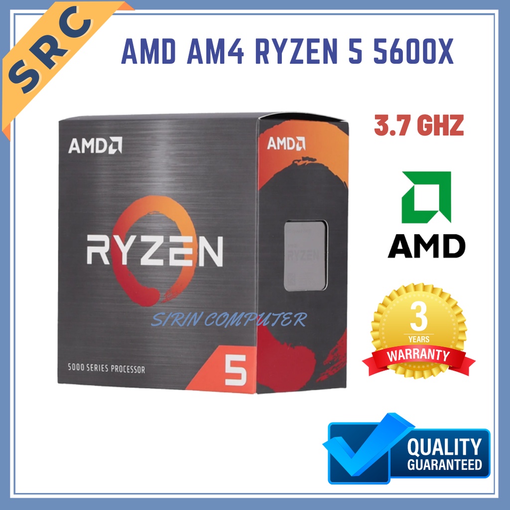 CPU AMD AM4 RYZEN 5 5600X 6C/12T 3.7 GHz