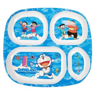 Food dispenser COMPARTMENT PLATE SUPERWARE DORAEMON SKY 9.5" Tableware Kitchen equipment อุปกรณ์ใส่อาหาร ถาดหลุม SUPERWA