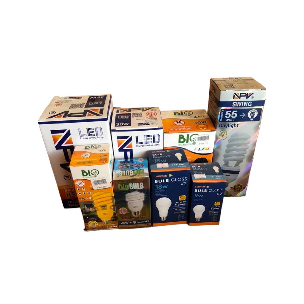 รวมหลอดไฟLED  biobulb26W BIOหลอดไฟไล่ยุง 23W 30W NPV E27 30W 45W LAMPTAN 9W 18W NPV55W อย่างดีราคาถู