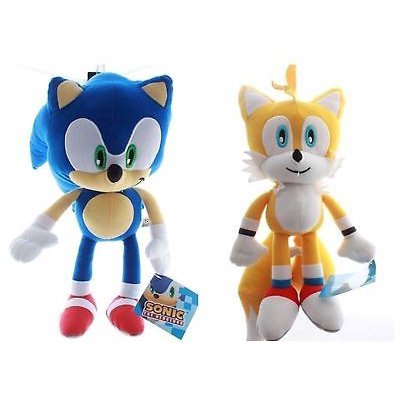 4pcs/set Sonic The Hedgehog Knuckles Tails Stuffed Plush Soft Doll Toy  9.84" 