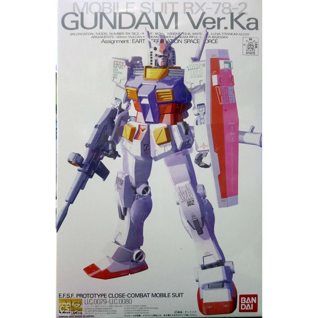 MG 1/100 RX-78-2 Gundam Ver.Ka (14215)