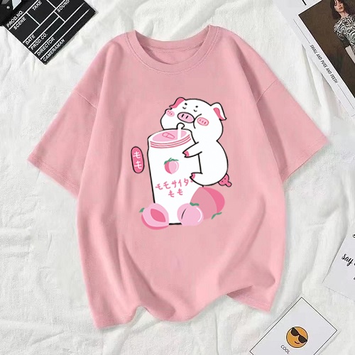 พร้อมส่ง เสื้อยืดผู้หญิง New แขนสั้นคอกลม พิมพ์ลายเเฟชั่นใส่ลำลอง T-594