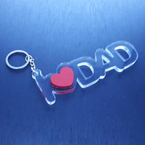 พวงกุญแจ I LOVE DAD [RED]