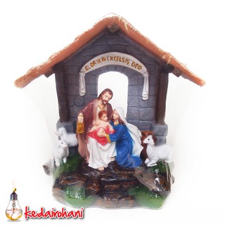 ของเล่นเด็กกรงไดอาโรม่า Gubuk Yosef And Baby Jesus สําหรับครอบครัว