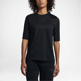 [ของแท้ 100%] เสื้อผู้หญิง NIKE ไนกี้ WOMENS SPORTSWEAR BONDED V-NECK 829756-010 เสื้อเดรส