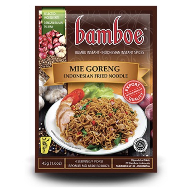 Indonesia Bamboe Mie Goreng Fried Noodle Cooking Paste 45g -Mie Goreng is one of the most popular food in Indonesia