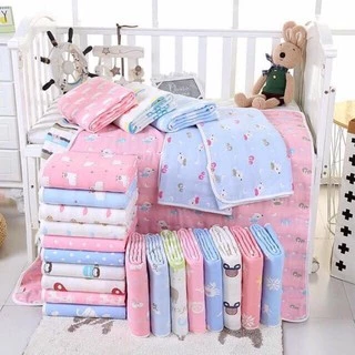 ผ้าห่มสาลูทอ6ชั้น ผ้าฝ้ายญี่ปุ่น ผ้าห่มเด็ก ขนาด 110*110 cm.