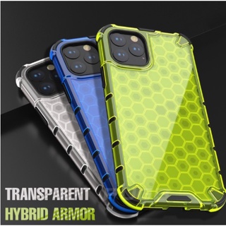 Samsung Galaxy A13 4G A33 A53 A73 5g tpu pc hard cover Honeycomb Pattern Motif Transparent Case เคสโทรศัพท์