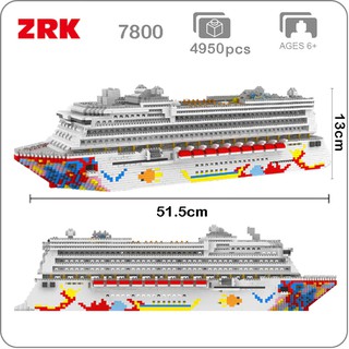 Chamaa ตัวต่อ นาโน ZRK Cruise Liner No.7800 จำนวน ตัวต่อ 4950 PCS.