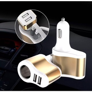 SUPERCHEAP  Hoco Car Charger 2in1 หัวชาร์จในรถ 2 USB UC206 (BF537)