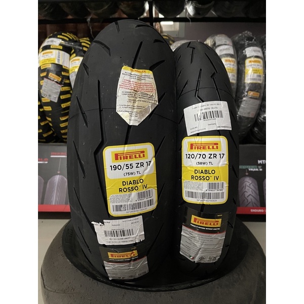ยาง🔥 Pirelli Rosso IV 120/70-17 190/55-17 🔥ยางเข้าใหม่ล่าสุด🙏❤️‍🔥