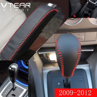 Vtear For Ford fiesta 2009-2012 ปลอกเกียร์หนังสําหรับ