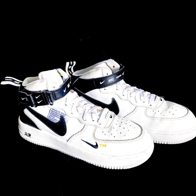 air force 1 mid utility white black