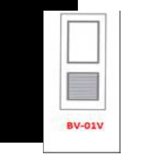 ชุดบานประตู UPVC BRAVO ลูกฝักและบานเจาะเกล็ดระบาย BV-01 V	 TOP DIAMOND FINGER