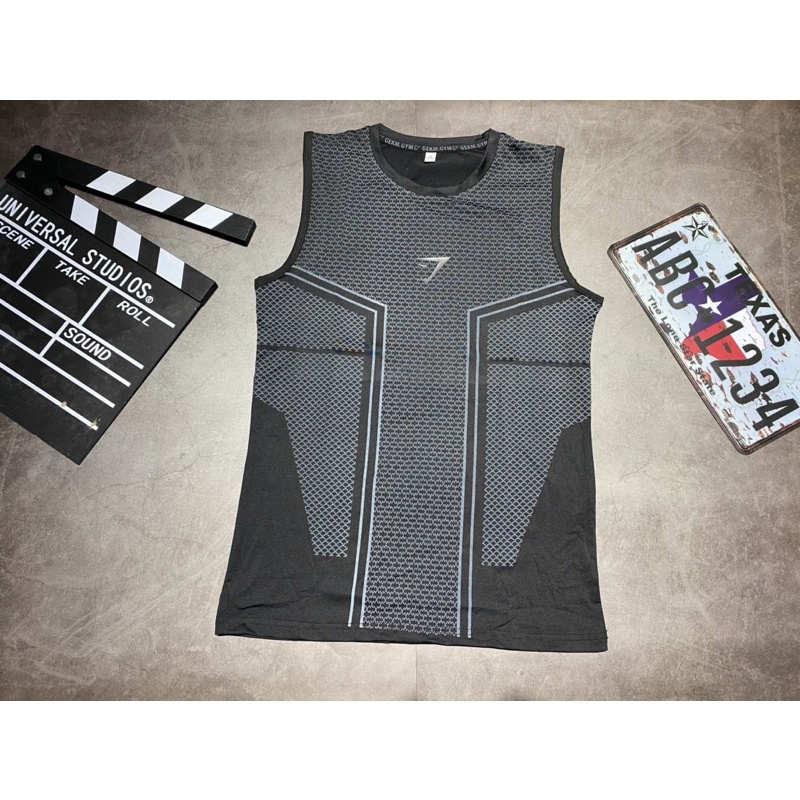 คุณภาพสูง Onyx Gymshark เสื้อใต้วงแขนและเสื้อยิม