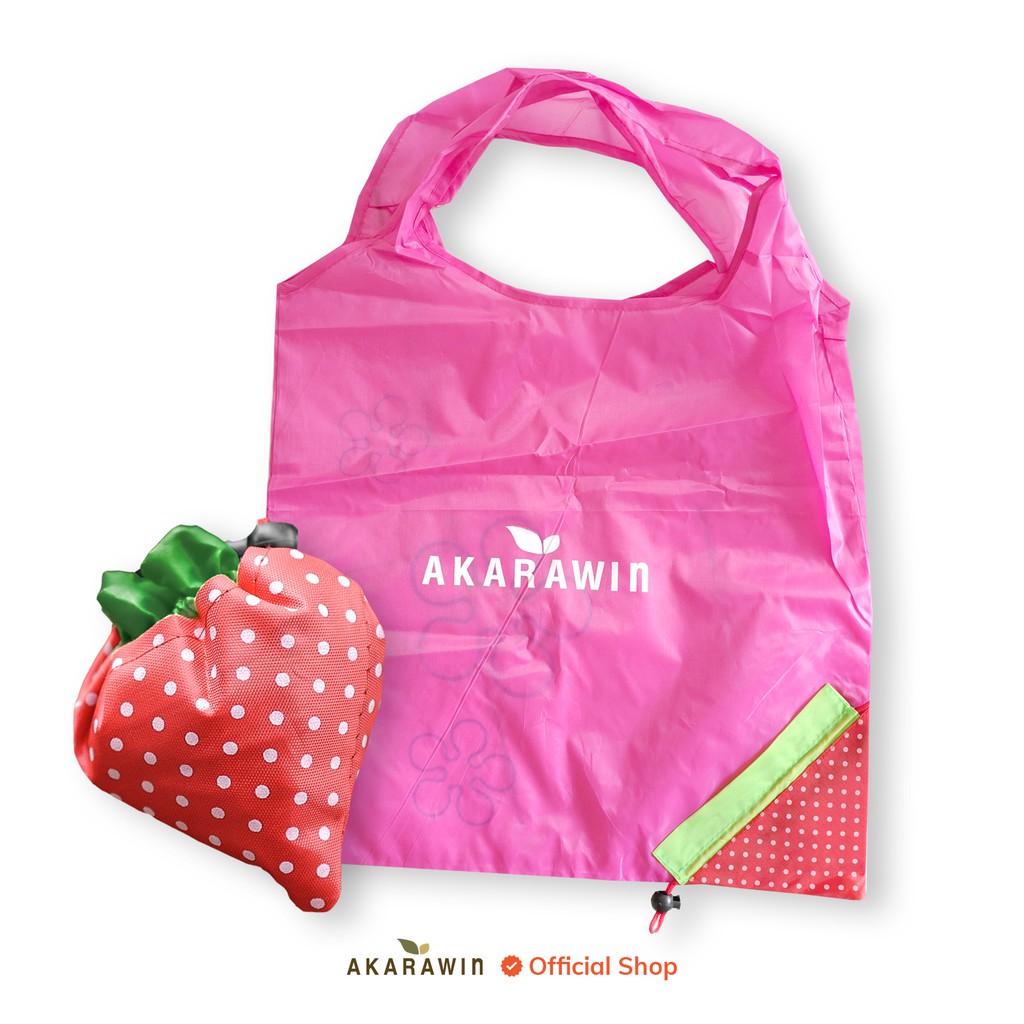 [Free Gift 22-26 Dec ] ถุงผ้าพับได้เป็นรูปสตรอเบอร์รี ลดการใช้ถุงพลาสติก