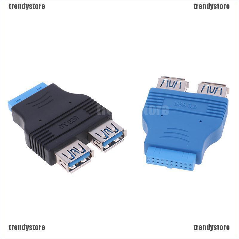 [GTRE] อะแดปเตอร์เชื่อมต่อเมนบอร์ด 2 พอร์ต USB 3.0 ตัวเมีย เป็น 20 pin ตัวเมีย