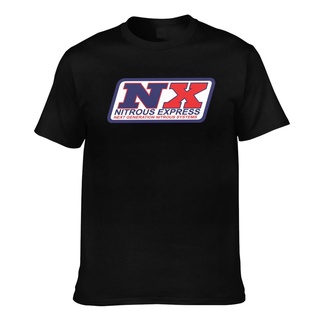 ผ้าฝ้ายคอกลมเสื้อยืด ผ้าฝ้าย พิมพ์ลายโลโก้ Nitrous Express สําหรับผู้ชายfrom S-4XL