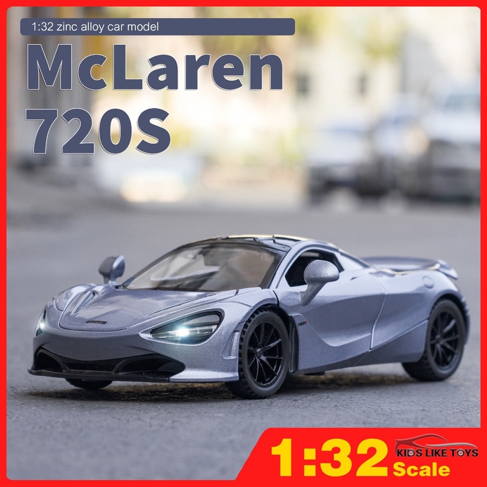 Klt โมเดลรถยนต์ สเกล 1:32 Mclaren 720S อัลลอย ของเล่น ของขวัญวันเกิด สําหรับเด็กผู้ชาย