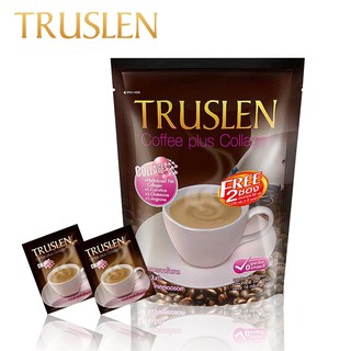 Truslen Coffee Plus Collagen ทรูสเลน คอฟฟี่ พลัส คอลลาเจน 15 sachets / 16g ฟรี 2 ซฮง