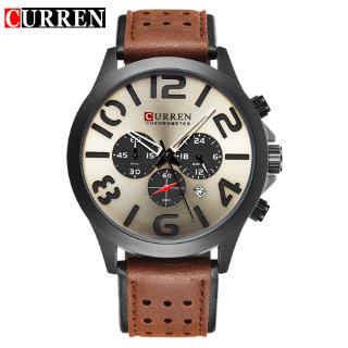 CURREN Chronograph Leather Wrist Watches For Men Fashion Luxury Brand Calendar Clock Quartz saat Hodinky