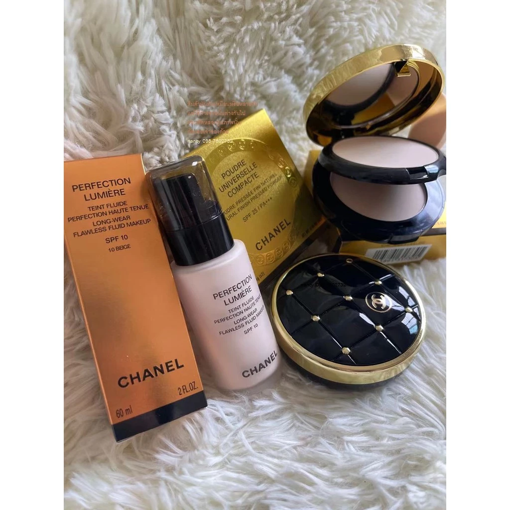 พร้อมส่ง เซ็ตแป้ง+รองพื้น NATURAL FINISH PRESSED POWDER SPF 25 / PA++ รองพื้นChanel SPF 10.10BEIGE thumbnail 4