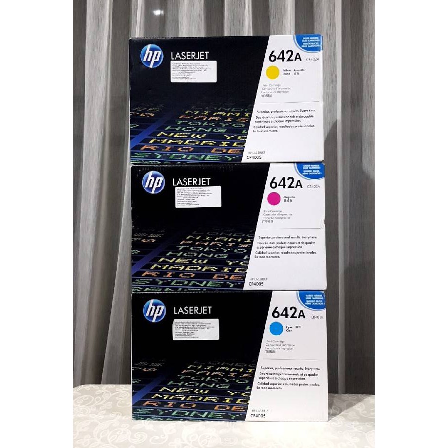 Original Hp 642A CB401A C ฟ้า ,CB402A M แดง ,CB403A Y เหลือง หมึกแท้ Color LaserJet CP4005dn CP4005n