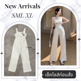 🔘เช็คSIZEก่อน🔘จั๊มสูทขายาว Jumpsuit จั๊มสูทกางเกง ชุดจั๊มสายเดี่ยว ชุดจั๊มยาวกางเกง งานป้าย จั๊มสูทแขนกุด จั้มสูทสีขาว