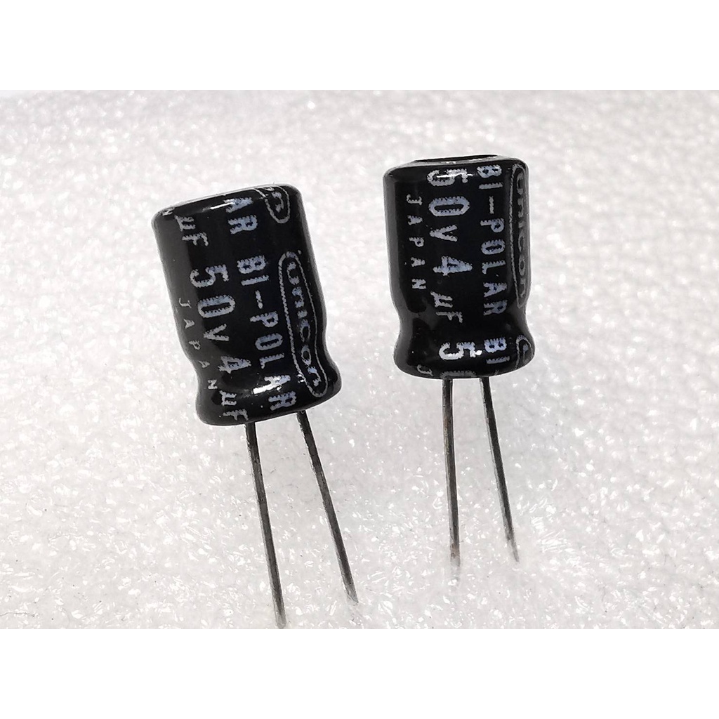 2ตัว(1คู่) Capacitor 3.3uf.50V./4uF50V./ 3.3uF100V./8uF50V.  สำหรับลำโพงเสียงแหลม-กลาง ชนิด Bi-Polar ไม่มีขั้ว