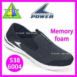 POWER รองเท้ากีฬาผู้หญิง แบบสวม สีดำ รุ่น 538-6004