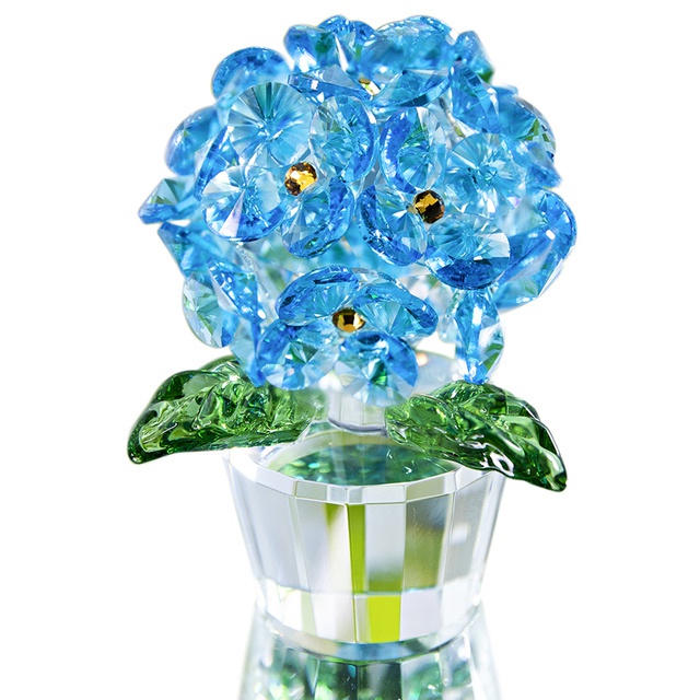 คริสตัลดอกไม้ไฮเดรนเยียหุ่นเครื่องประดับงานแต่งงานหน้าแรกตาราง Centerpieces ตกแต่งของที่ระลึกสะสม