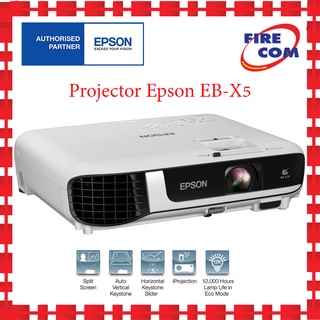 โปรเจคเตอร์ Projector Epson EB-X51 พร้อมอุปกรณ์ครบชุด สามารถออกใบกำกับภาษีได้