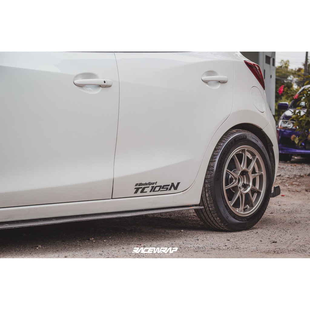 สติกเกอร์ wedsport tc105n  tc105xติดชายประตู เหมาะสำหรับรถที่ใส่ล้อแม็กลายtc สามารถติดได้ทุกรุ่น ทุกยี่ห้อ - รูปที่ 3