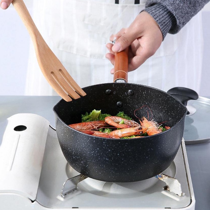 หม้อ กะทะ หม้อหินไมฟาน กระทะหินไมฟาน กระทะเคลือบหินอ่อน กระทะเทฟล่อน Maifan หม้อนม หม้อเคลือบหินอ่อน Simple Kitchen - รูปที่ 4