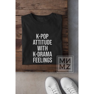 Tee เสื้อคู่รัก KPOP FEELINGS เสื้อ unisex ผู้ชายผู้หญิงงบทีสบาย ๆ แขนสั้นคอกลมผ้าฝ้ายเสื้อยืด 9_B
