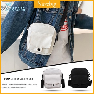 Narebig กระเป๋าผ้าใบสะพายไหล่แบบลําลอง Crossbody