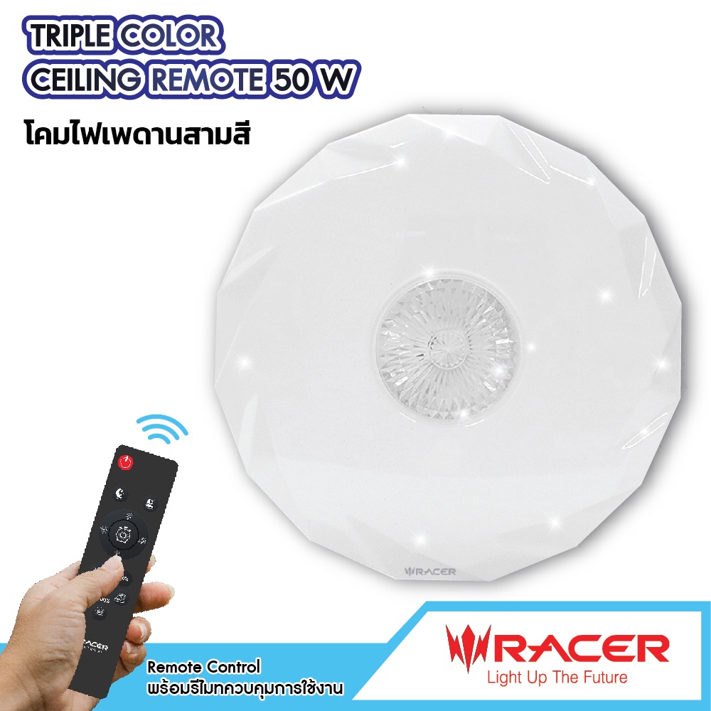 โคมไฟเพดาน LED สามสี สั่งการด้วยรีโมท TRIPLE COLOR LED CEILING WITH REMOTE