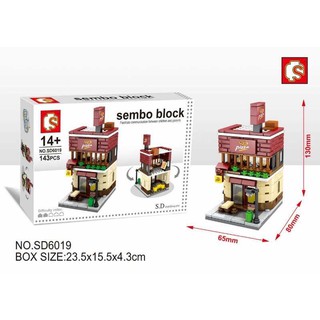 ตัวต่อเลโก้ร้านค้า SEMBO BLOCK ร้านพิซซ่า