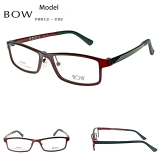 กรอบแว่นตา  BOW รุ่น P8613-C92 สีแดง น้ำหนักเบา ใส่สบาย มีบริการตัดแว่นสายตาราคาถูก