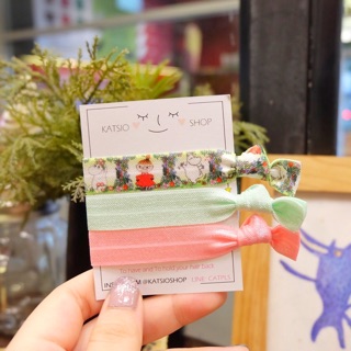 Hair tie "Moomin n Little My" set 3 pcs.