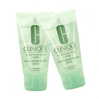 แพ็คคู่ Clinique Liquid Facial Soap Mild- Dry Combination 30ml x2