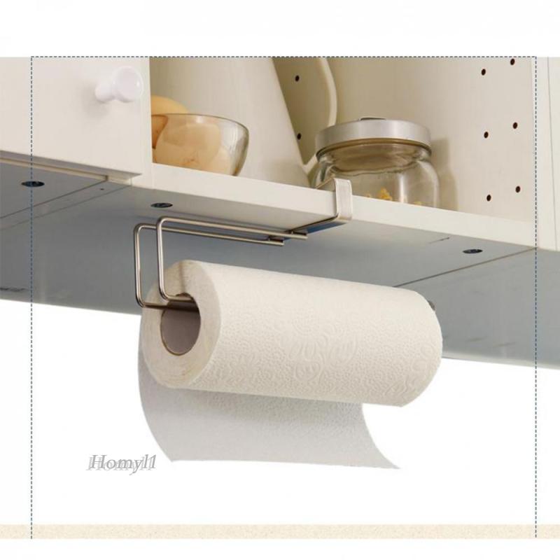 [Homyl1 ] ที ่ วางม ้ วนในครัวสแตนเลสชั ้ นวางม ้ วนกระดาษชั ้ นเก ็ บผ ้ าเช ็ ดตัว